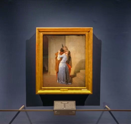 Il Bacio di Francesco Hayez nella Pinacoteca di Brera